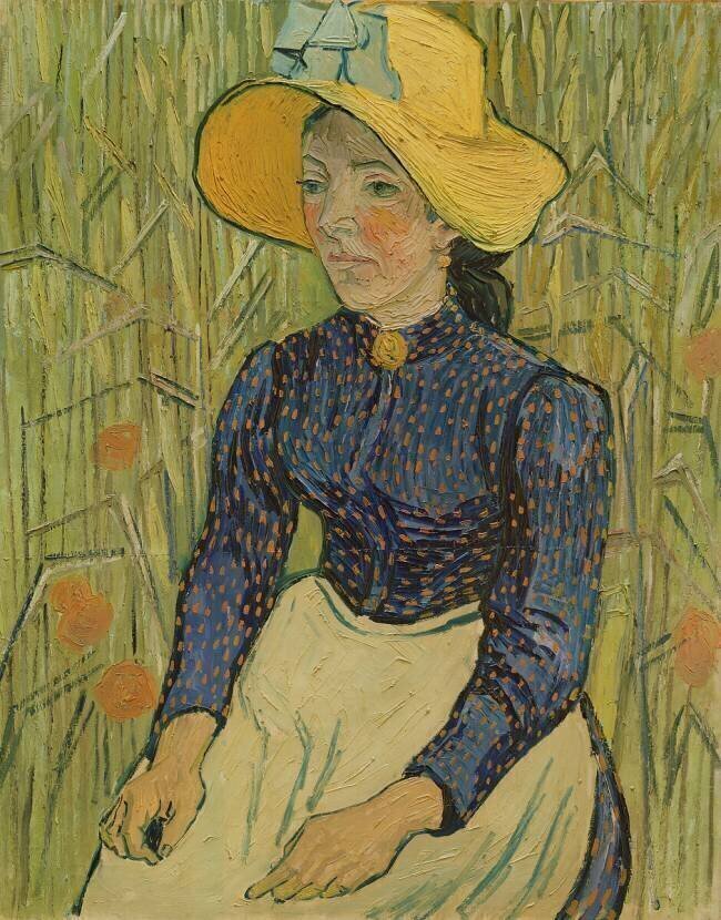 Peasant Girl in Straw Hat Vincent van Gogh