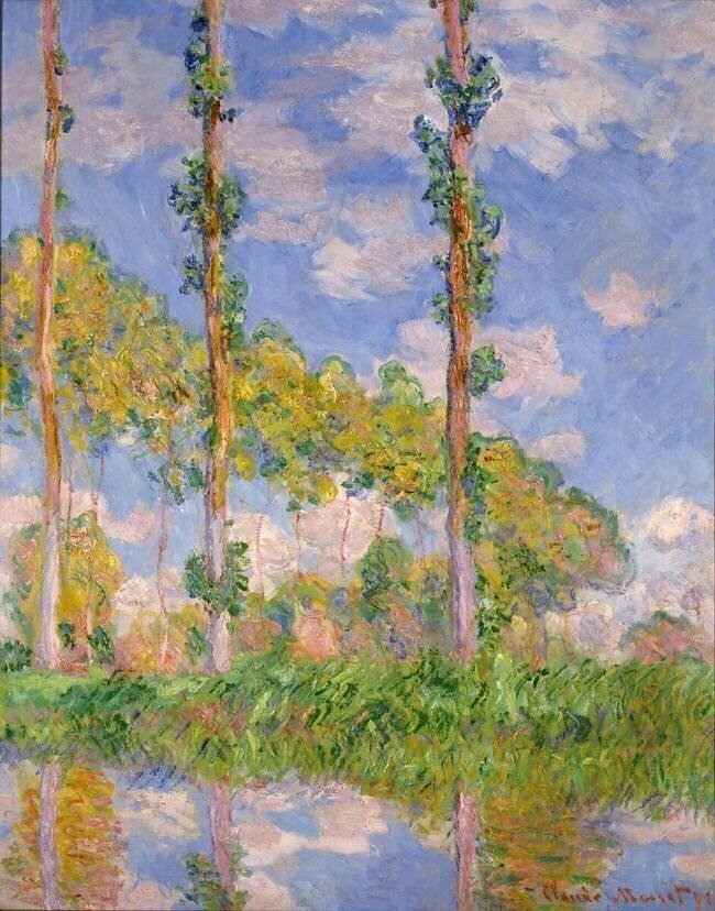 Peupliers au soleil Claude Monet