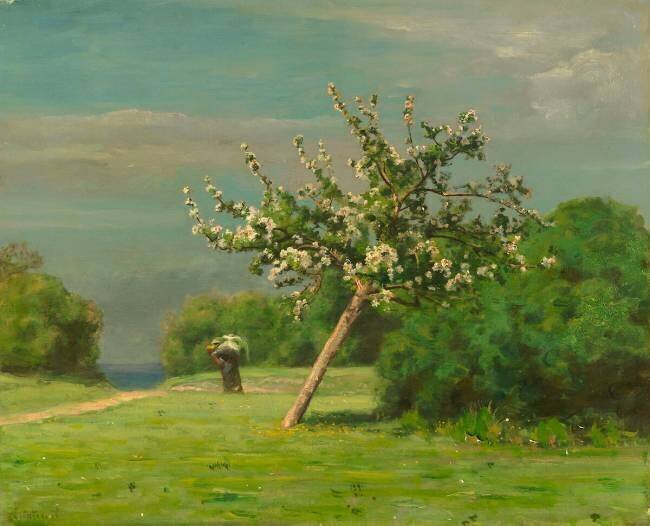 Pommiers en fleurs Antoine Chintreuil