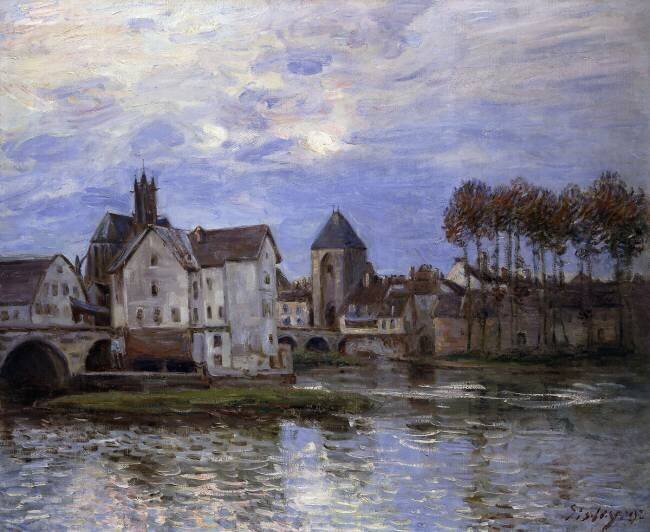 Pont de Moret at Sunset Alfred Sisley