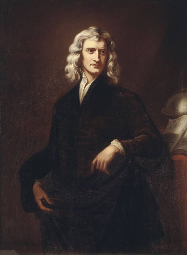 Portrait d'Isaac Newton, philosophe et mathématicien (1642-1727) Hermann Goldschmidt