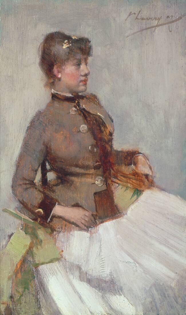 Portrait of a seated lady John Lavery