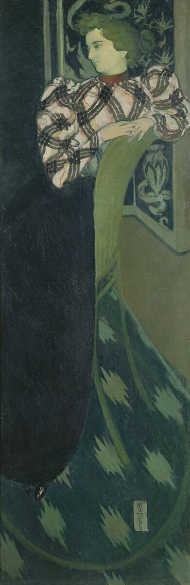 Portrait of Madame Ranson in green Maurice Denis