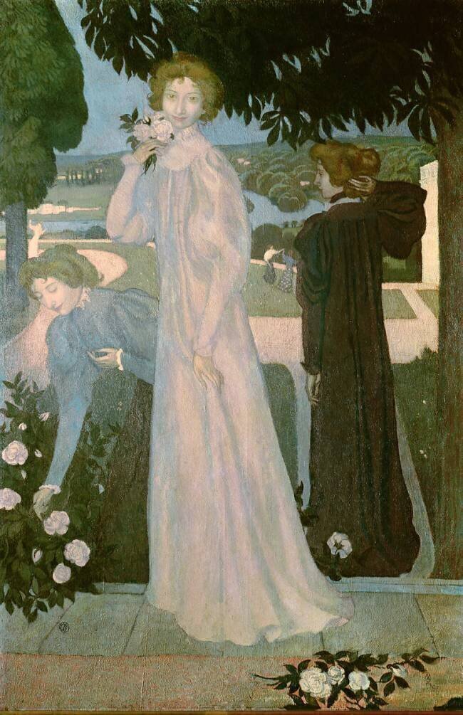 Portrait of Miss Yvonne Lerolle in Three Poses Maurice Denis