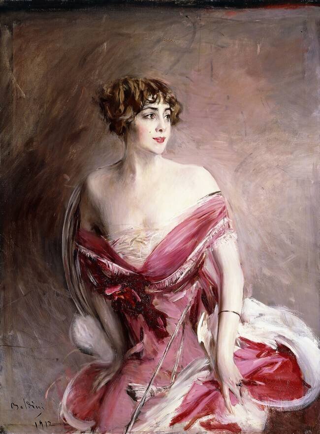 Portrait of Mlle. de Gillespie, La Dame de Biarritz Giovanni Boldini