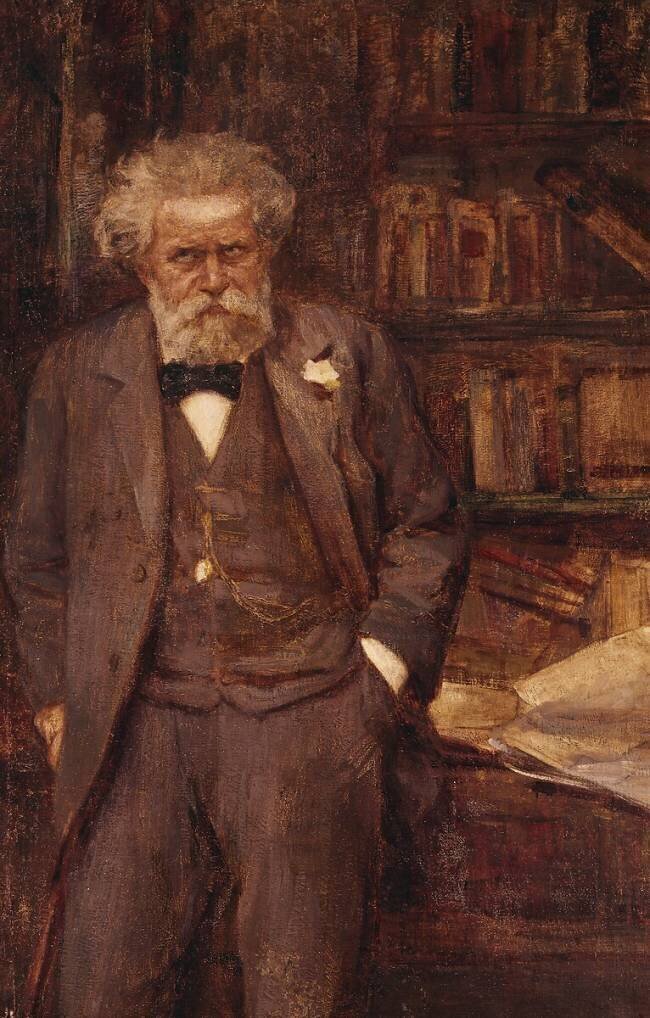 Portrait of the Italian poet Giosue' Carducci Alessandro Milesi