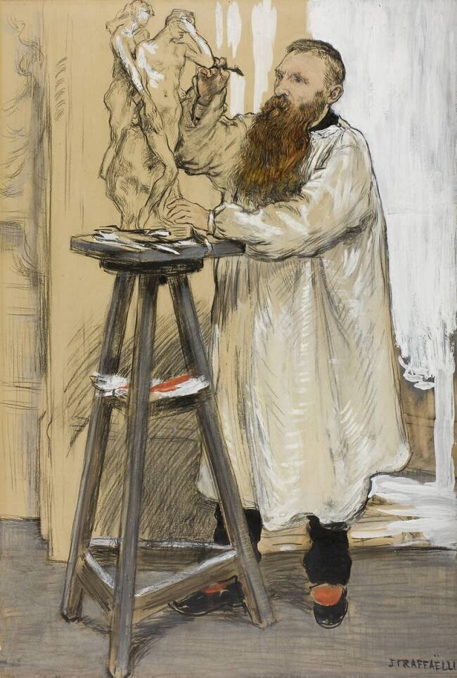 Portrait of the Sculptor Auguste Rodin in his Studio Jean-François Raffaelli