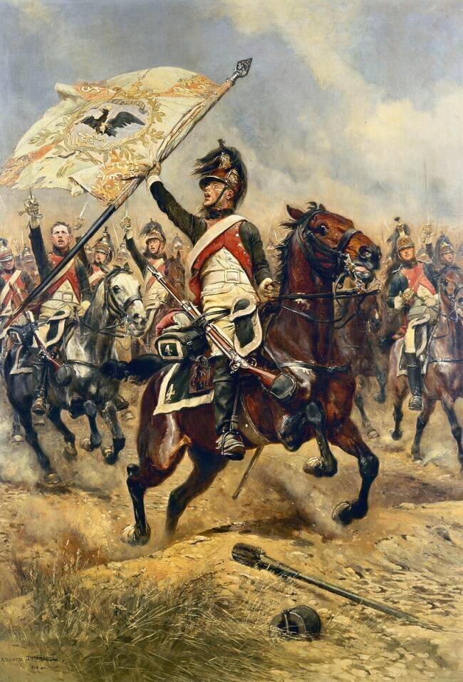 Prise d'un drapeau prussien par le 4e régiment de dragons, en 1806 Edouard Detaille
