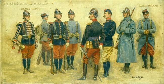 Projets pour les nouveaux uniformes de l'armée française, 1912 Edouard Detaille