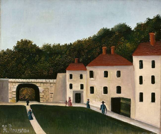 Promeneurs dans un parc Henri Rousseau