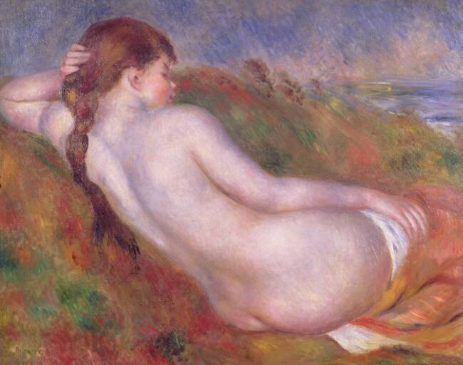Reclining nude in a landscape Auguste Renoir