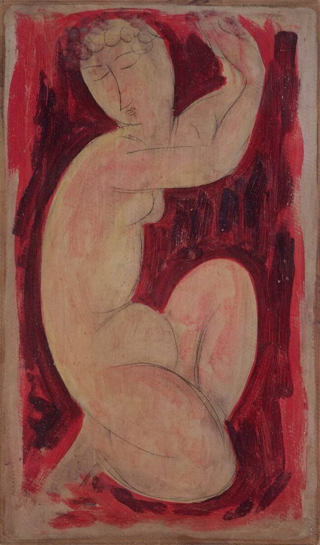 Red Caryatid Amedeo Modigliani