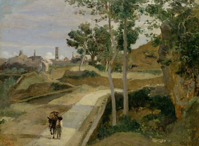 Road from Volterra Jean-Baptiste Camille Corot