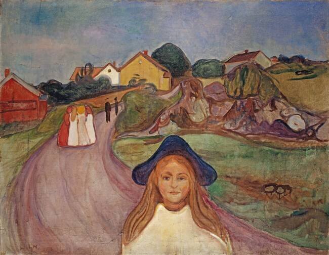 Road in Aasgaardstrand Edvard Munch