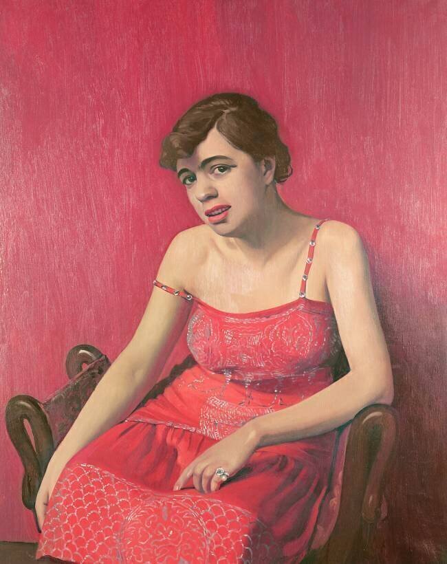 Romanian Woman in a Red Dress Félix Vallotton