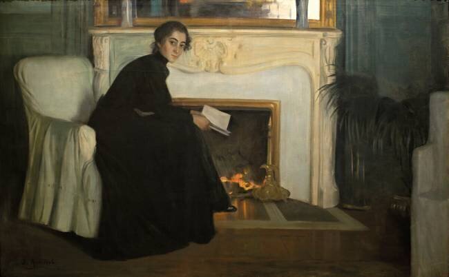Romantic Novel, 1894 Santiago Rusiñol