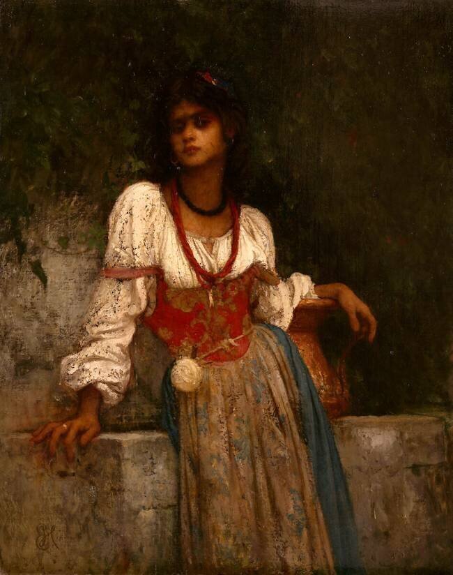 Rosa Nera à la fontaine Ernest Hébert