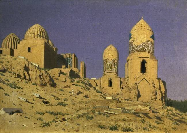 Route des tombeaux Schah-e Zende à Samarkand Vasili Vasilievich Verechtchaguine