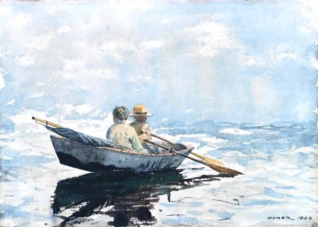 Rowing the Boat Winslow Homer