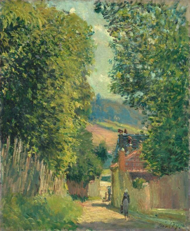 Rue à Louveciennes Alfred Sisley