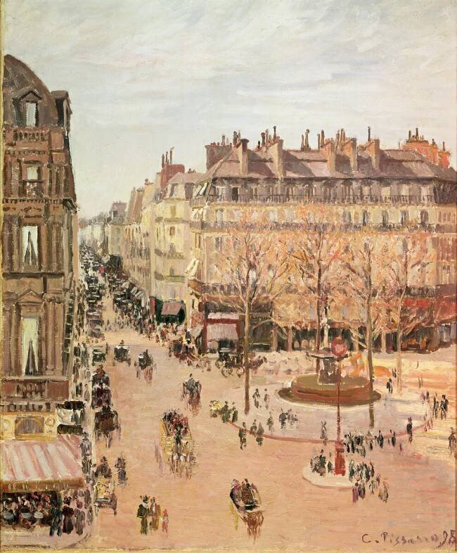 Rue Saint-Honore Camille Pissarro