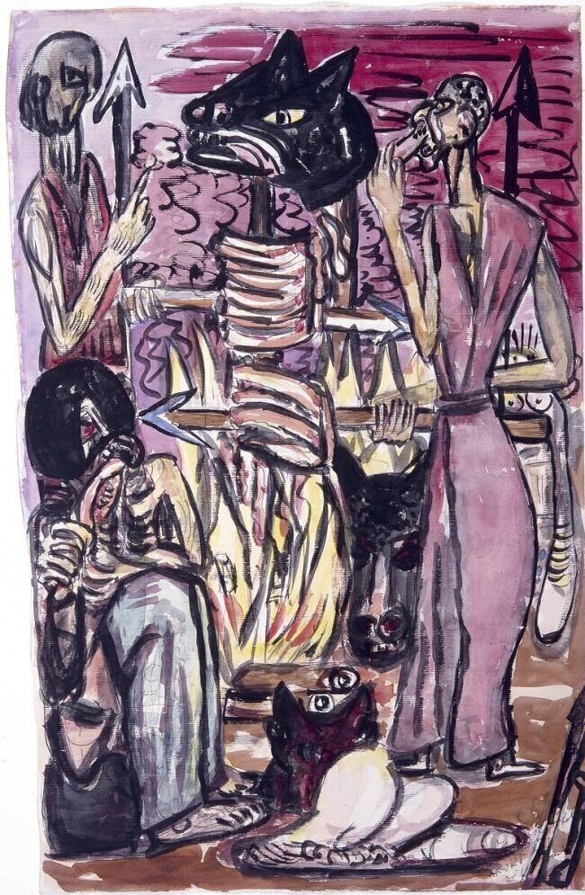 Sacrificial Meal Max Beckmann