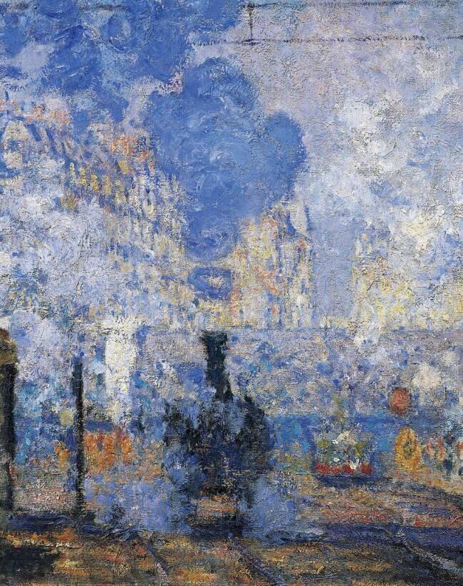 Saint Lazare Station, detail Claude Monet