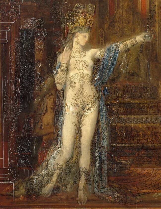 Salomé dansant dite "Salomé tatouée" (détail) Gustave Moreau