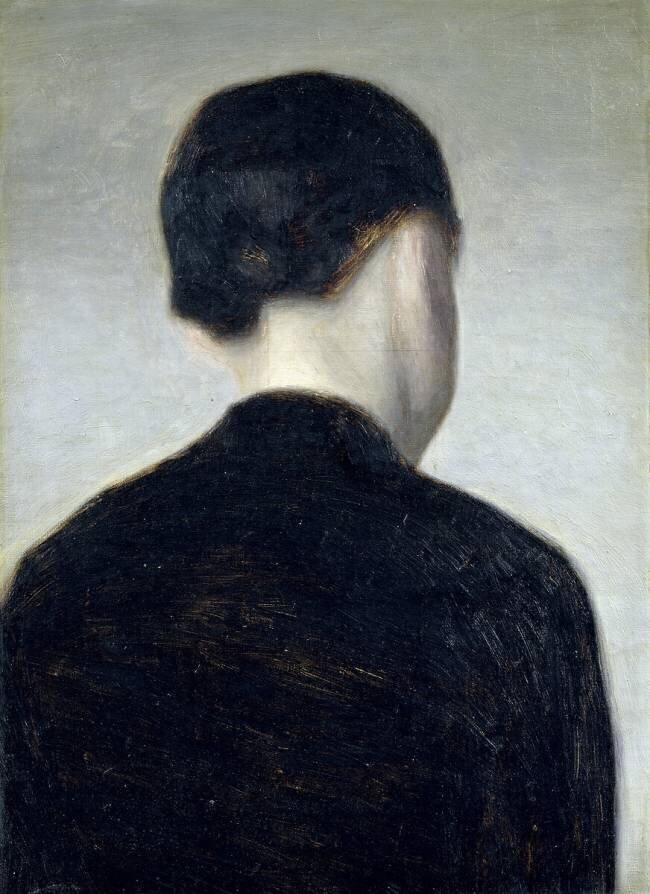 Seated Figure, Seen from Behind (Anna Hammershoi) Vilhelm Hammershoi