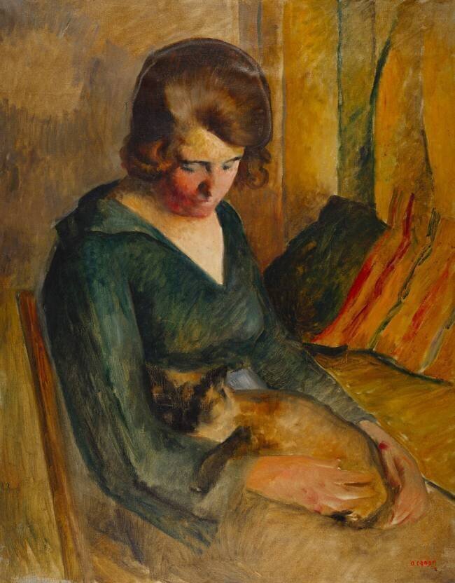 Seated Woman with a Cat on her Knees Roderic O'Conor