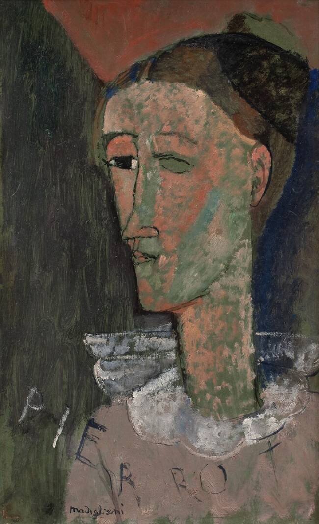 Self-Portrait as Pierrot Amedeo Modigliani