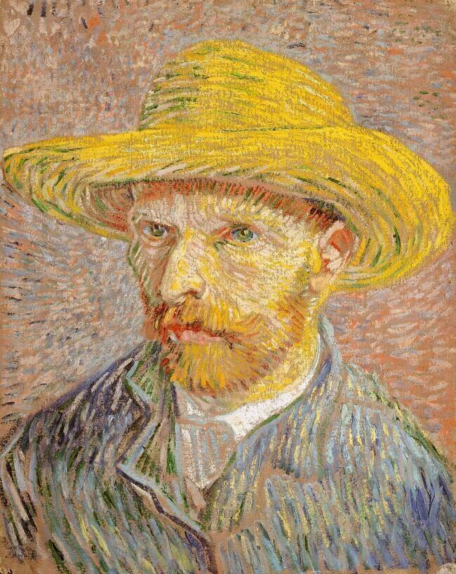 Self-Portrait with a Straw Hat Vincent van Gogh