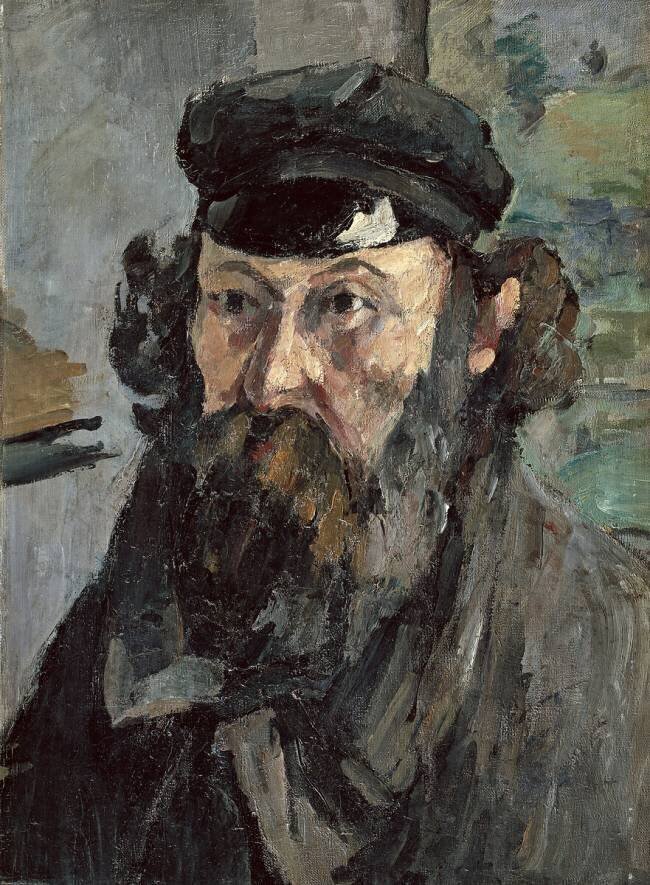 Self-portrait with the hat Paul Cézanne
