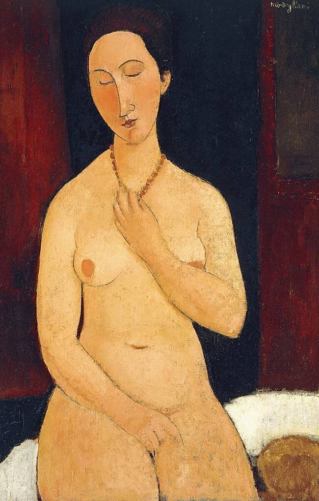 Sitting Nude with Necklace Amedeo Modigliani