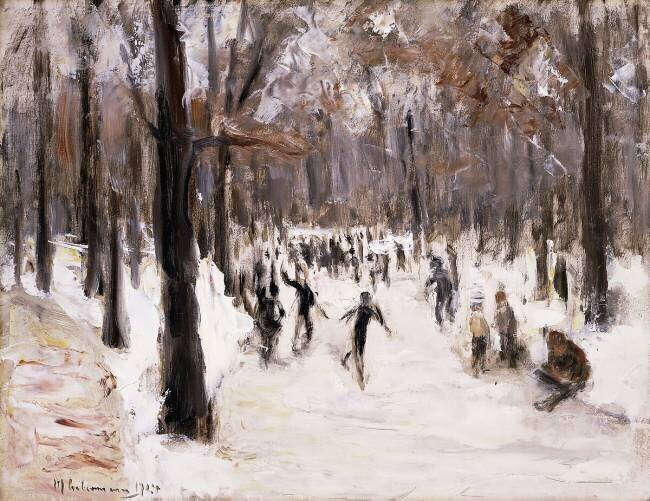 Skaters in the Tiergarten Max Liebermann