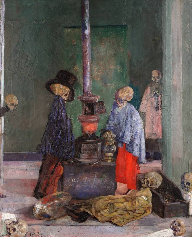Skeletons Warming Themselves James Ensor
