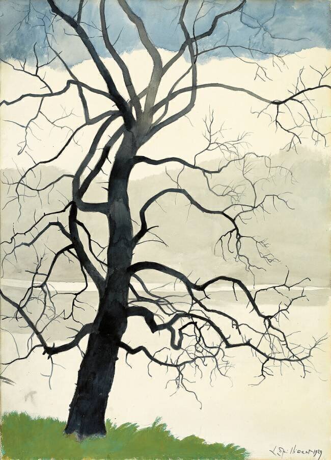 Solitary Tree at the Edge of the Pond Léon Spilliaert