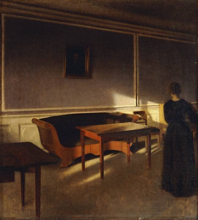 Solskin I Dagligstuen Vilhelm Hammershoi