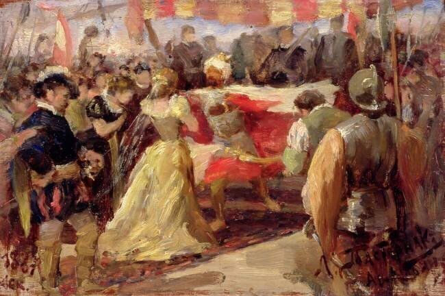 Stage design for 'Othello' by William Shakespeare Leonid Osipovic Pasternak
