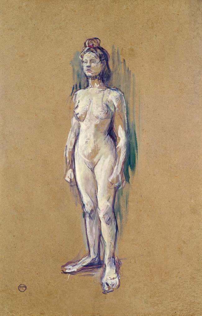 Standing Female Nude Henri de Toulouse-Lautrec