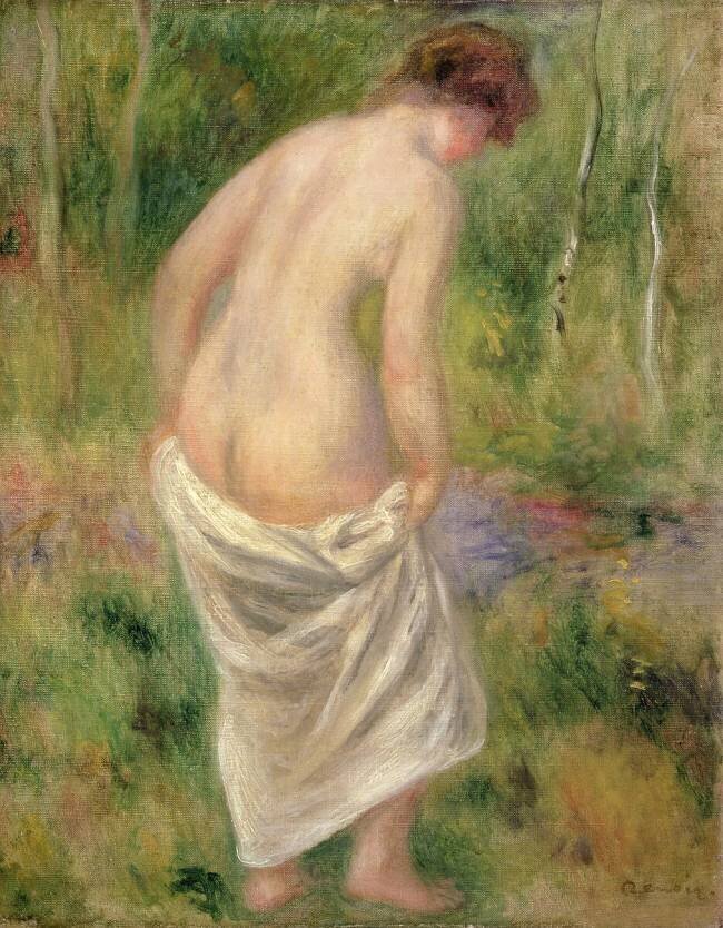 Standing Nude in a Landscape Auguste Renoir