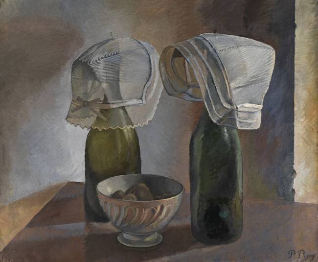 Still Life with Bottles and Breton Bonnets Pierre Roy