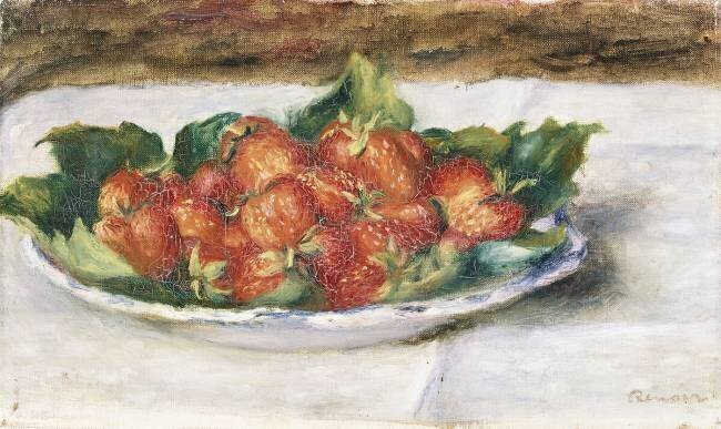 Still Life with Strawberries Auguste Renoir
