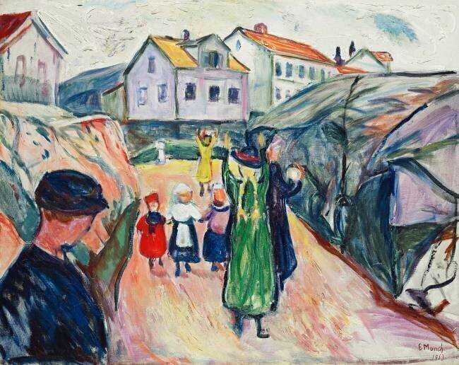 Street in Kragero (Gate i Kragero) Edvard Munch