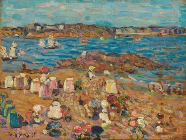 Study of Malo: The Border of the Sea Maurice Brazil Prendergast