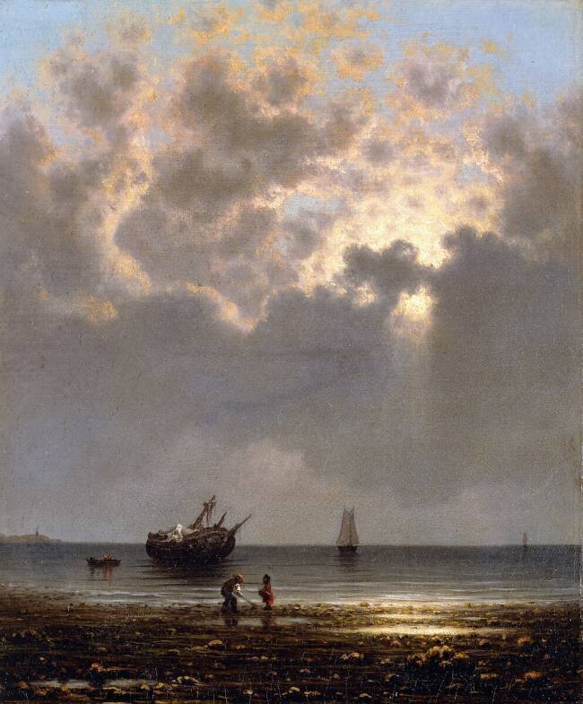 Sun Breaking through the Clouds Martin Johnson Heade