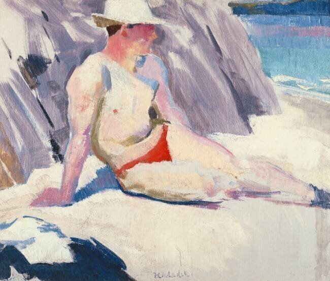 Sunbather on the Beach Francis Cadell