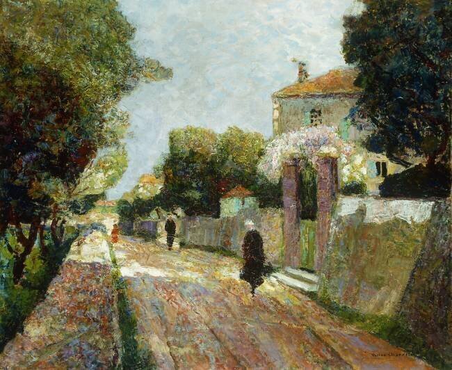 Sunny Village Street Victor Léon Jean Pierre Charreton