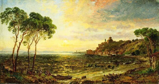 Sunset over Lake Thrasemine Jasper Francis Cropsey