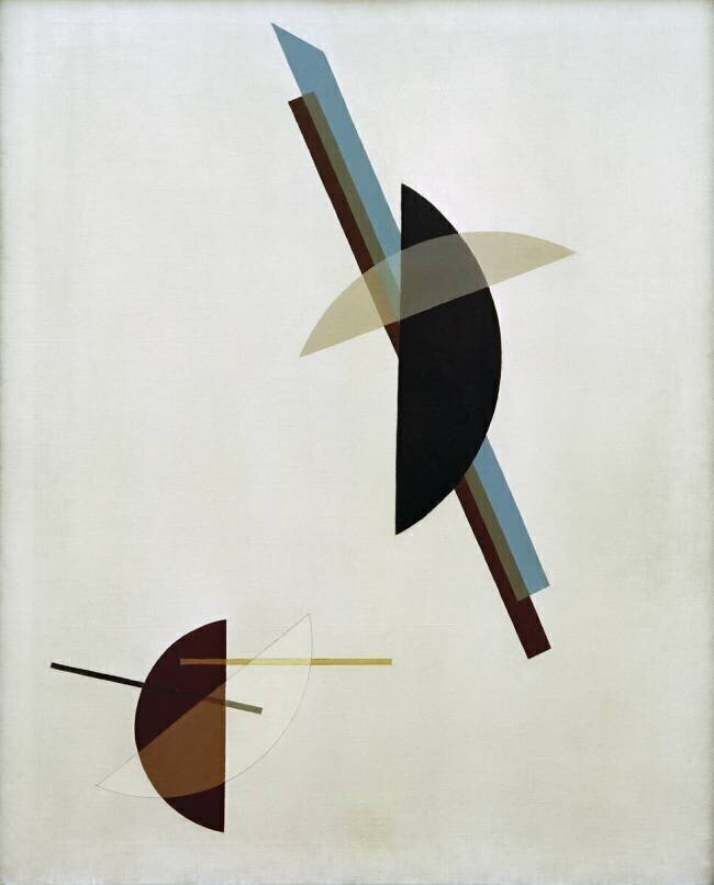 Sur fond blanc Laszlo Moholy-Nagy